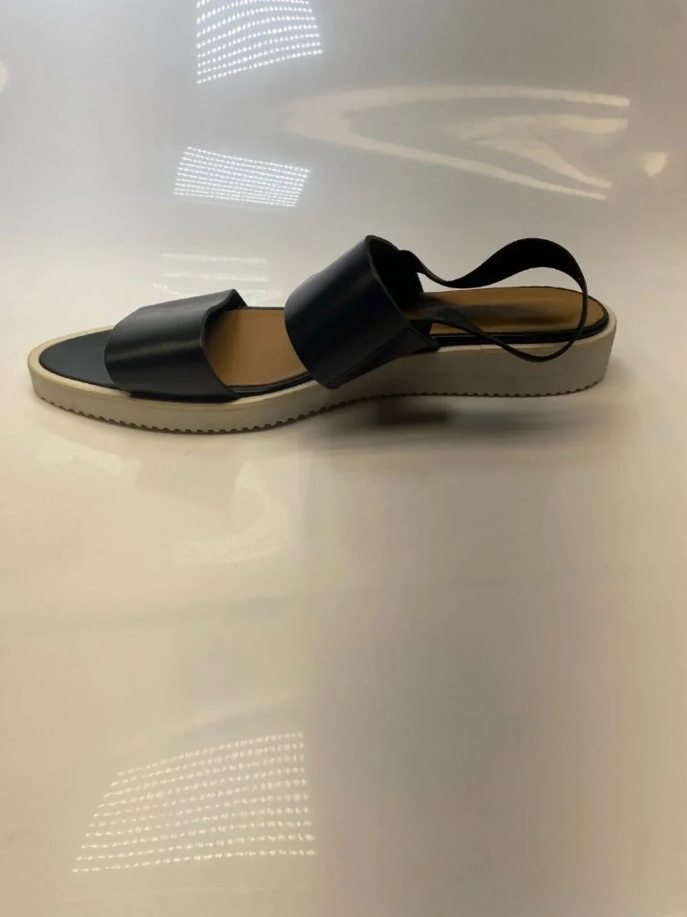 Everlane Womens Strap Pointy Toe Leather Black Sandal Sz 10.5